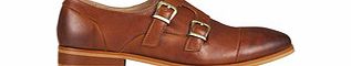 Lacey`s London Osita tan leather monk strap shoes
