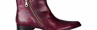 Lacey`s London Taylor burgundy leather ankle boots