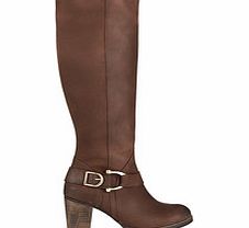 Lacey`s London Wanda brown leather buckled boots