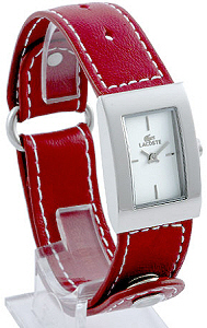 - Ladies Watch With Red Leather Strap -