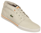 Lacoste Ampthill WP Grey/Orange Canvas Trainers