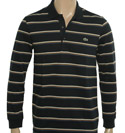 Black Stripe Long Sleeve Polo Shirt