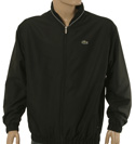 Lacoste Black with Silver Piping Polyester Tracksuit