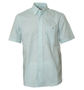 Lacoste Blue Check Short Sleeve Shirt