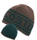 Brown and Navy Reversible Beanie Hat