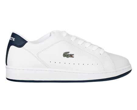 Lacoste Carnaby White/Dark Blue Leather Trainers