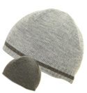 Dark and Light Grey Reversible Beanie Hat