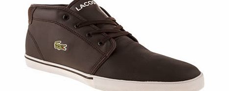 Lacoste Dark Brown Ampthill Lcr Trainers