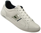 Lacoste Europa ET SPM White/Grey Leather Trainers