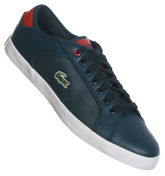 Lacoste Darton Navy and Red Leather Trainers