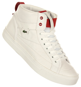 Lacoste L!ve Berrick White Leather Hi Top Trainers