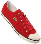 Lacoste L27 Red Canvas Trainers