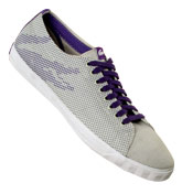 Lacoste Marcel LV Grey and Purple Canvas Trainer