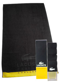 Lacoste FREE Challenge Towel with Challenge Eau de Toilette 75ml Spray