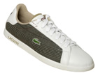 Lacoste Graduate White/Brown Plaid Trainers