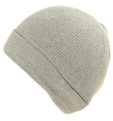 Grey Beanie Hat with Small Logo