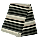 Grey, Black and White Stripe Scarf