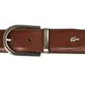 Lacoste Light Brown Leather Buckle Belt