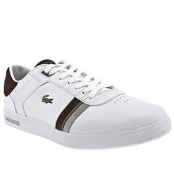 Male Kersley Leather Upper Fashion Trainers in White and Brown