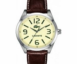 Lacoste Mens Cream and Brown Montreal Watch