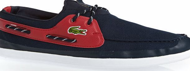 Lacoste Mens Lacoste L.andsailing Shoes - Dark Blue/red