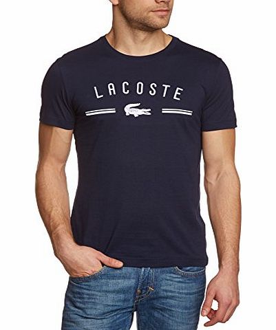 Lacoste Mens Plain Crew Neck Short Sleeve T-Shirt - Blue - XXX-Large