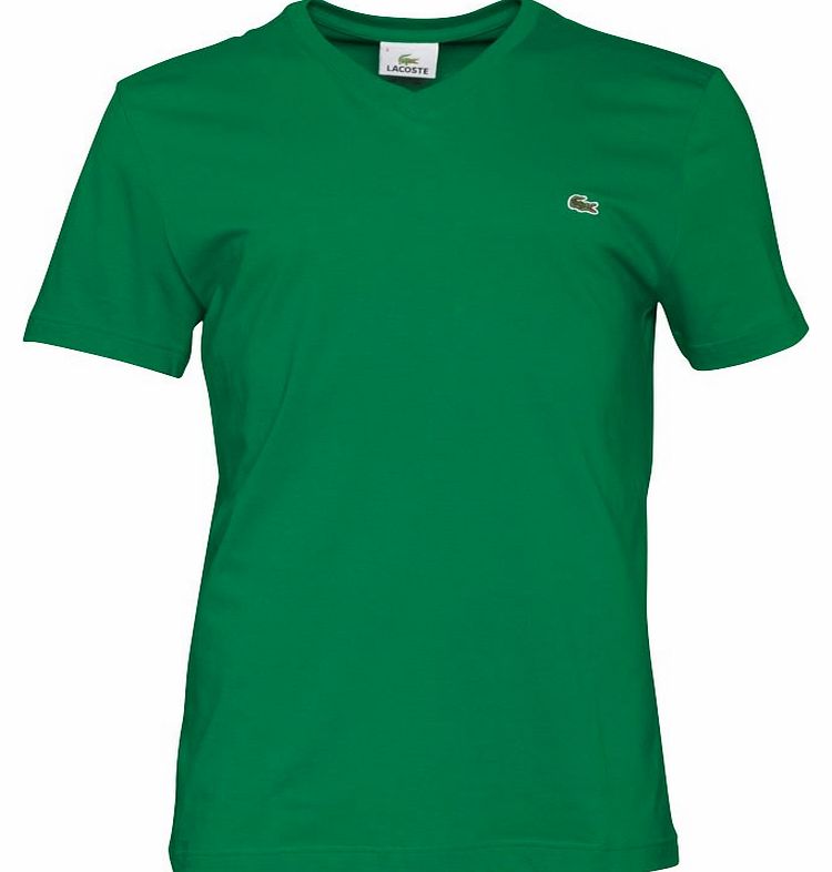 Mens Plain V-Neck T-Shirt Green