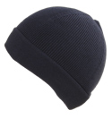 Navy Beanie Hat with Small Logo