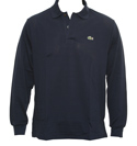 Lacoste Navy Long Sleeve Pique Polo Shirt