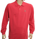 Lacoste Raspberry Long Sleeve Pique Polo Shirt