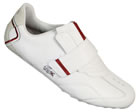 Swerve White/Red Leather Trainers