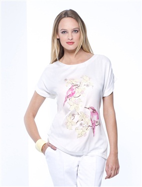 Bird Print T-Shirt