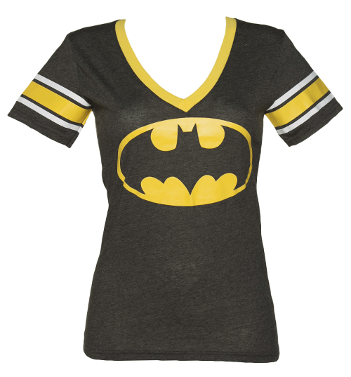 Black Batman V-Neck T-Shirt