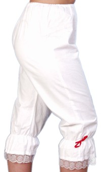 Ladies Bloomers White (with bow)