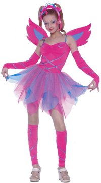 Ladies Costume: Pink Dance Fairy with Wings