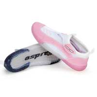 ladies Hespira Aqua Beach Shoes Pink and White