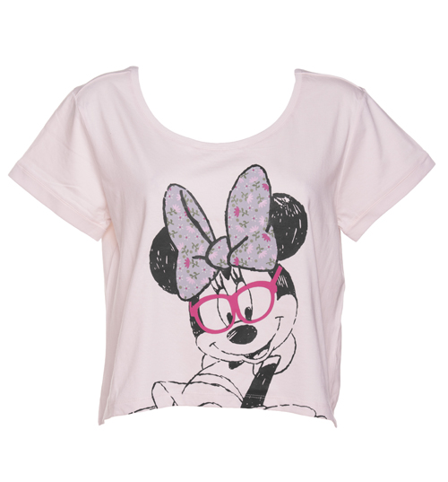 Oversized Cropped Minnie Mouse Floral
