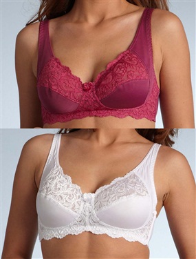 Ladies Pack of 2 Non-Wred Bras
