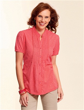 Pleated Front Blouse - Fuller Bust Fitting
