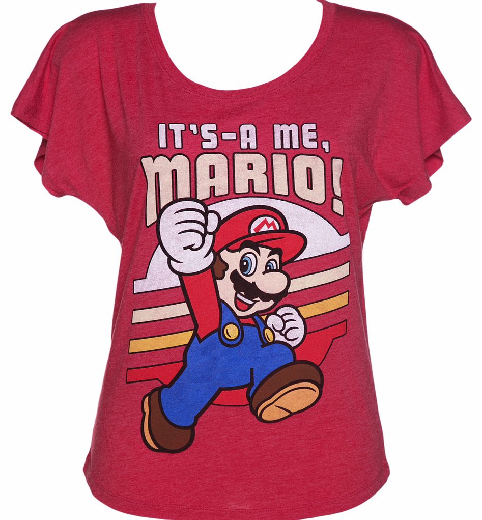 Red Marl Nintendo Its Me Mario Slouch