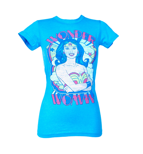 Retro Wonder Woman Blue T-Shirt from Junk