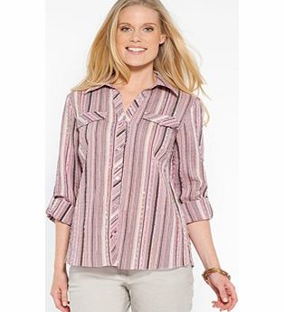 Ladies Striped Blouse Fuller Bust Fitting