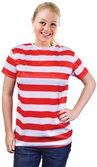 Striped Top - Red/White (Short Sleeve)