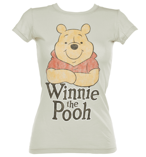 Ladies Vintage Grey Winnie The Pooh T-Shirt