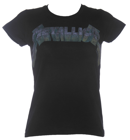 Vintage Metallica Logo Skinny Fit T-Shirt