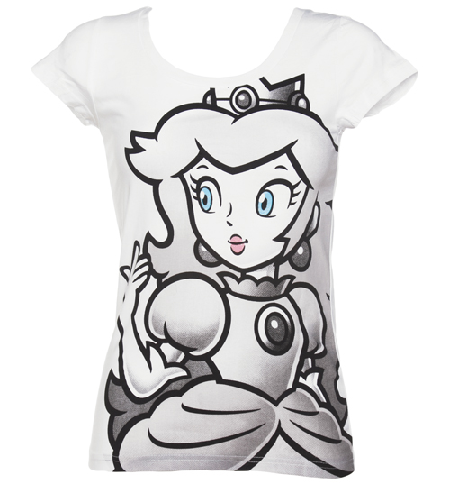 White Nintendo Princess Peach T-Shirt