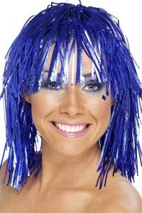 ladies Wig - Cyber Tinsel (Blue)