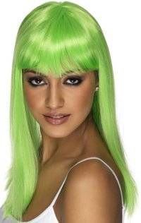 ladies Wig - Glamourama (Neon Green)