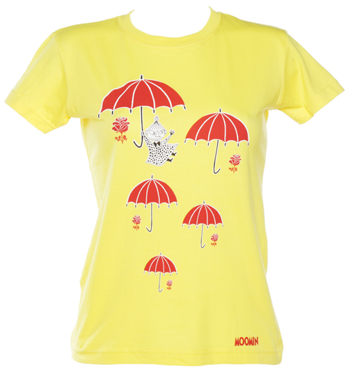 Yellow Moomins Little My Umbrellas T-Shirt
