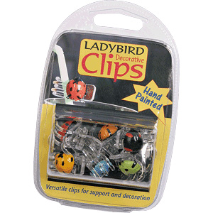 Ladybird Clips x 6 - Assorted Colours